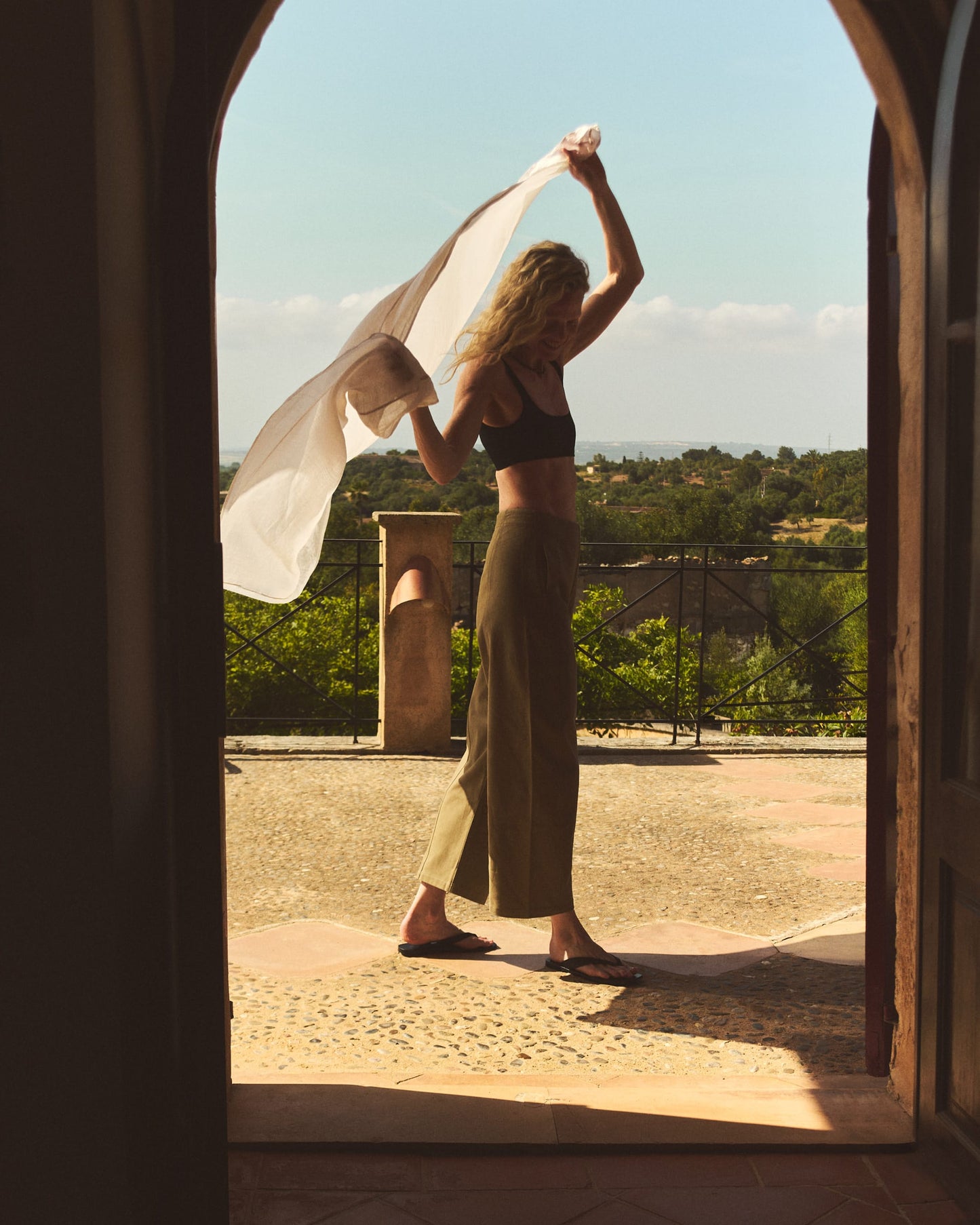 Oversized Silk-Cashmere Wrap - Buttermilk