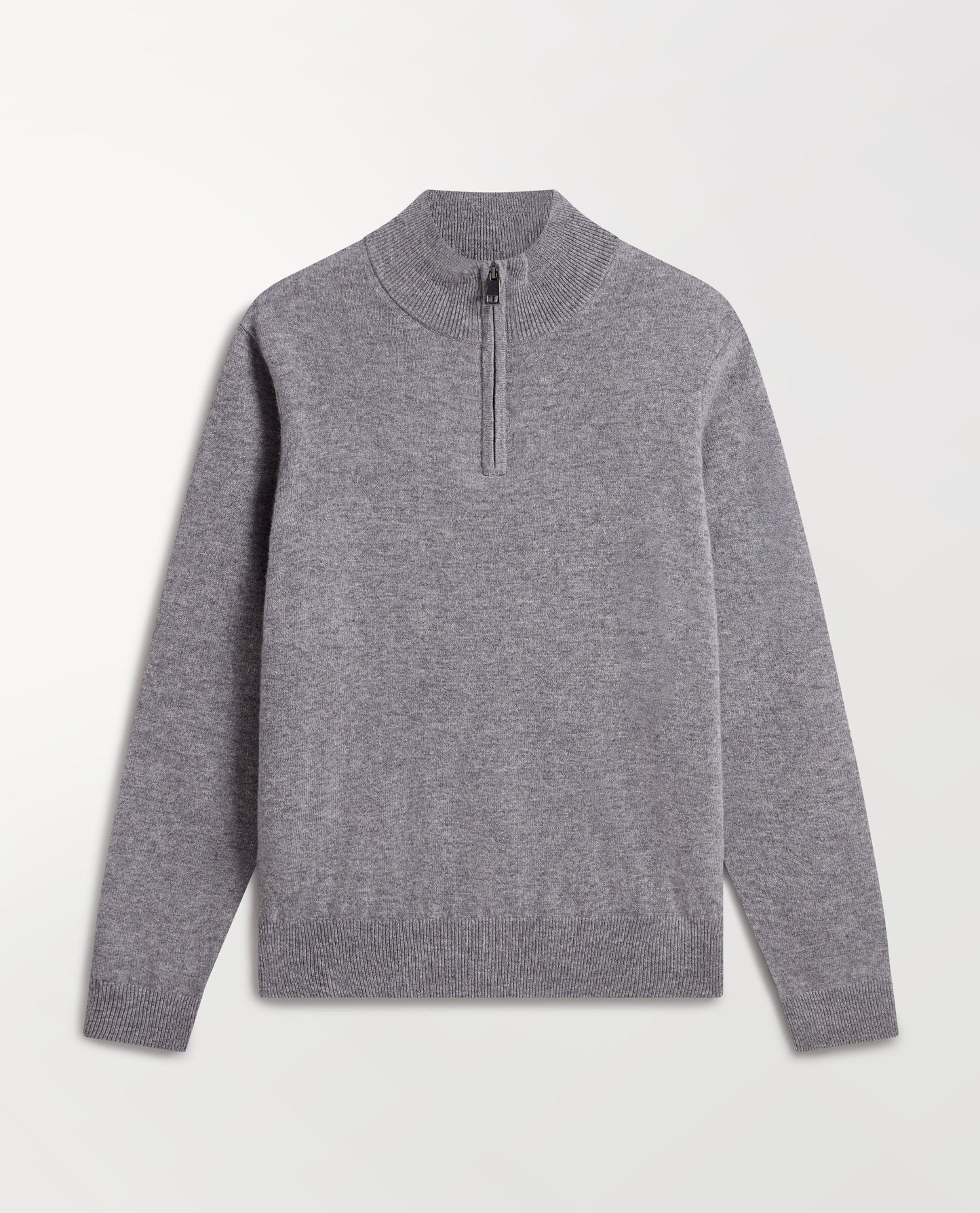 Men's Finest Cashmere 1/4 Zip Jumper - Grey
