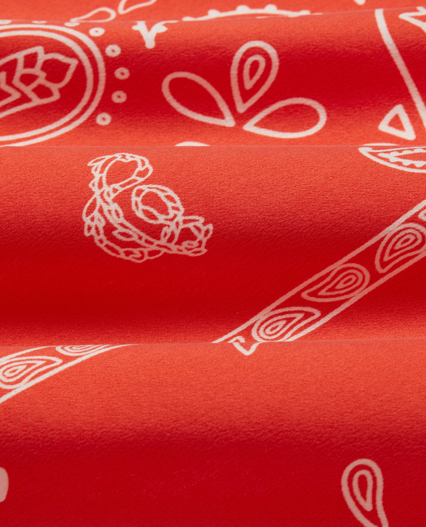Silk Bandana - Citrus Red