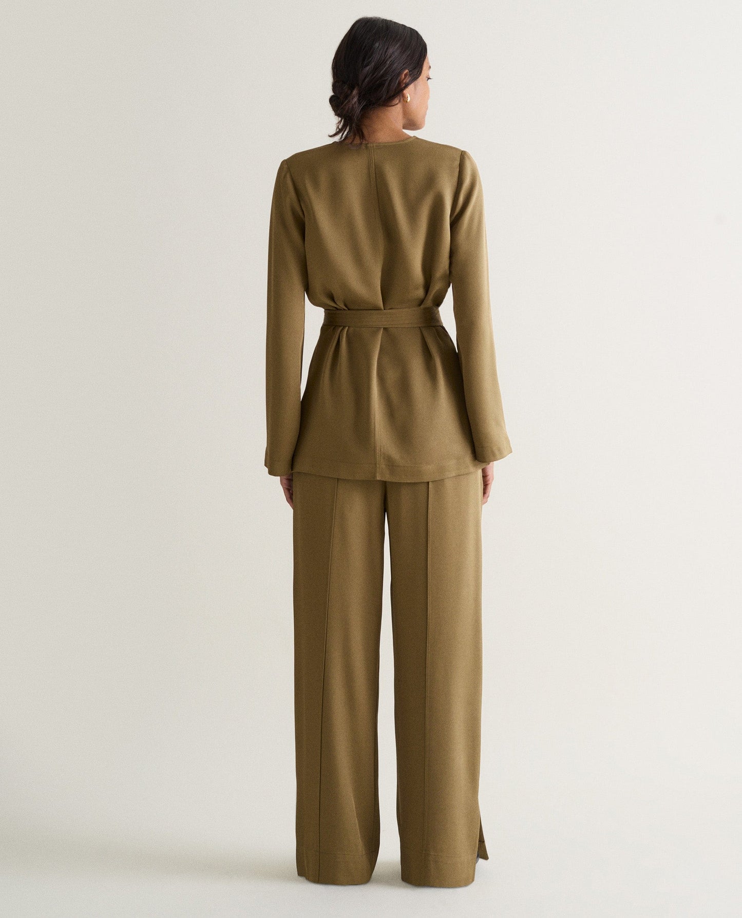 Women's NAIA™ Draped Wrap Top - Golden Olive