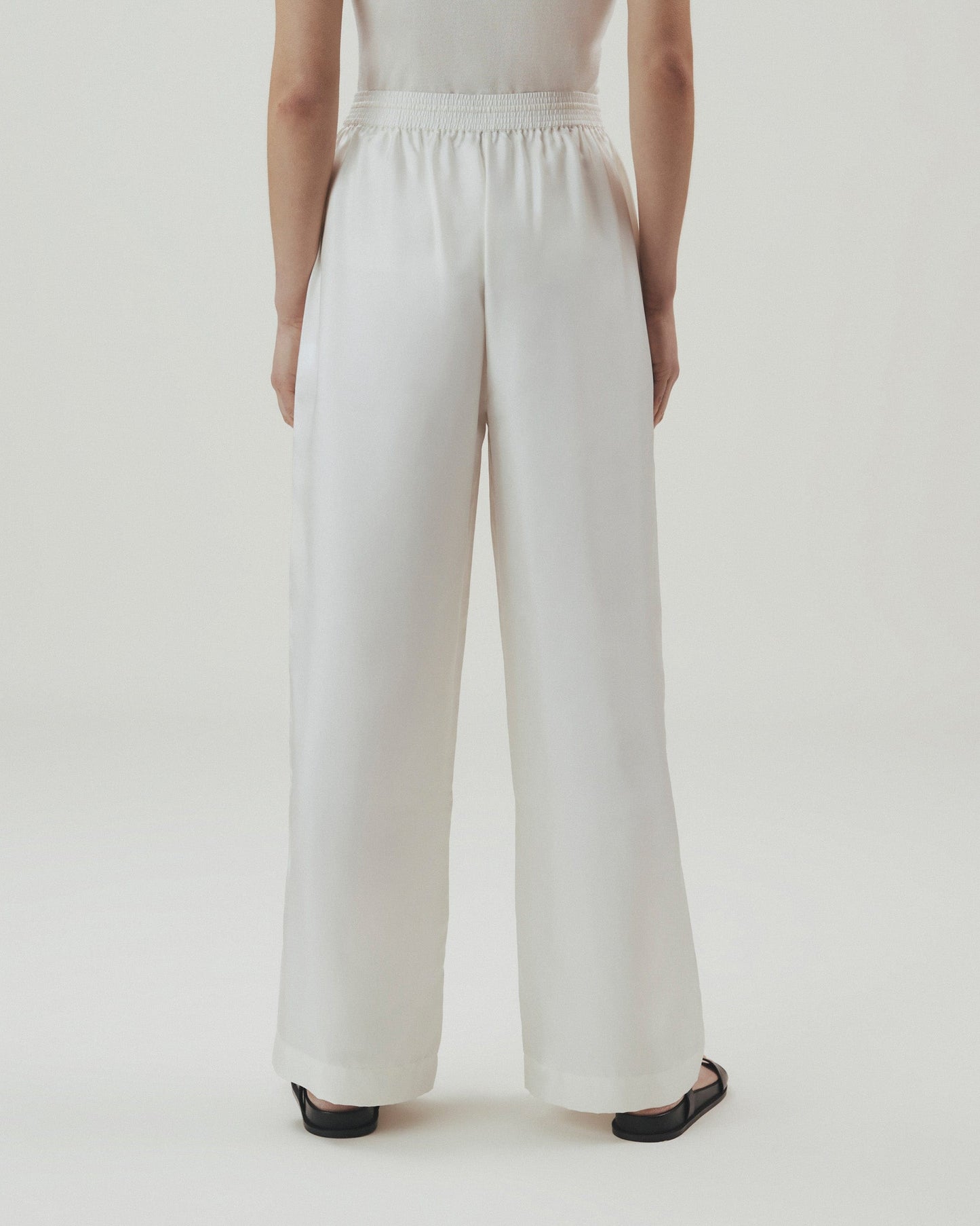 Women's Easy-Silk Wide-Leg Trouser - Buttermilk