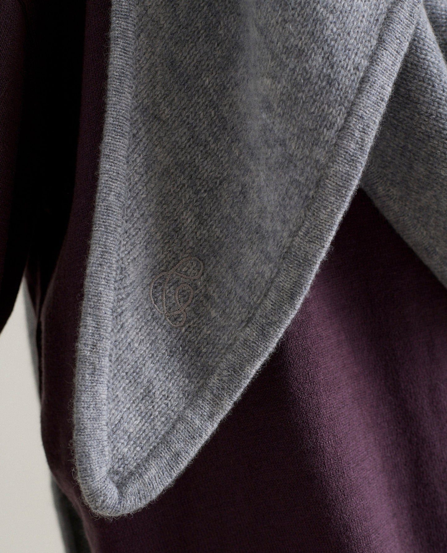 Women's Cashmere Merino Bandana - Medium Grey