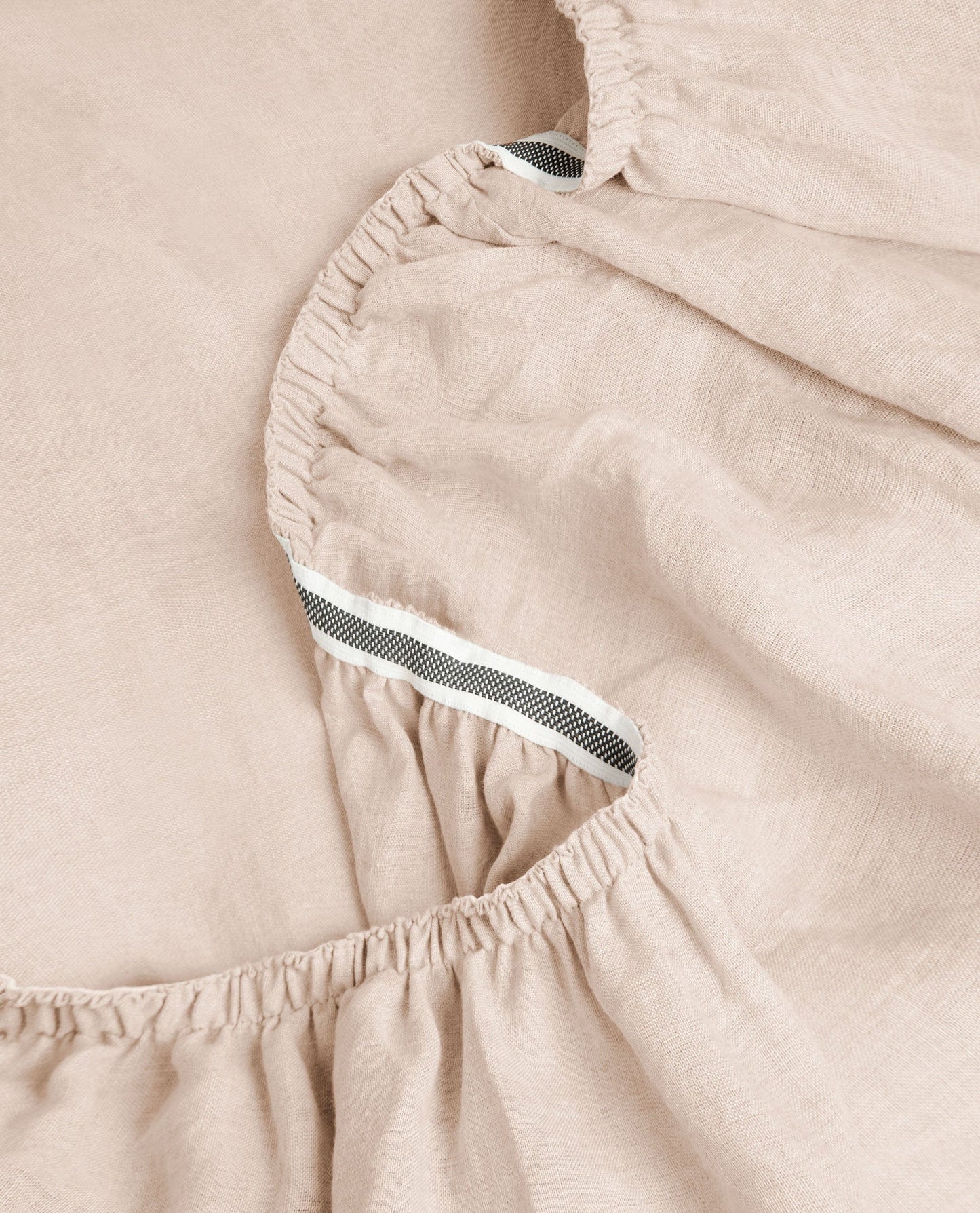 House of Grey European Flax™ Linen Fitted Sheet - Bruised Peach