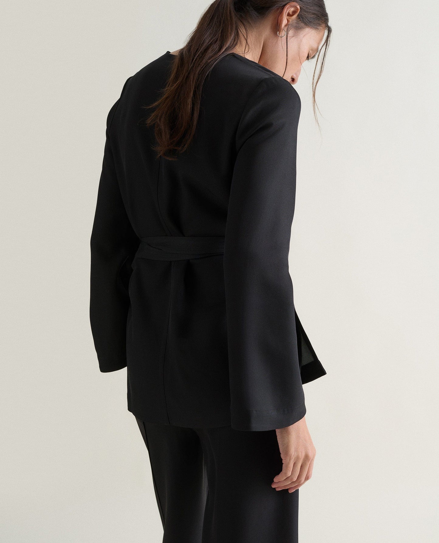 Women's NAIA™ Draped Wrap Top - Black