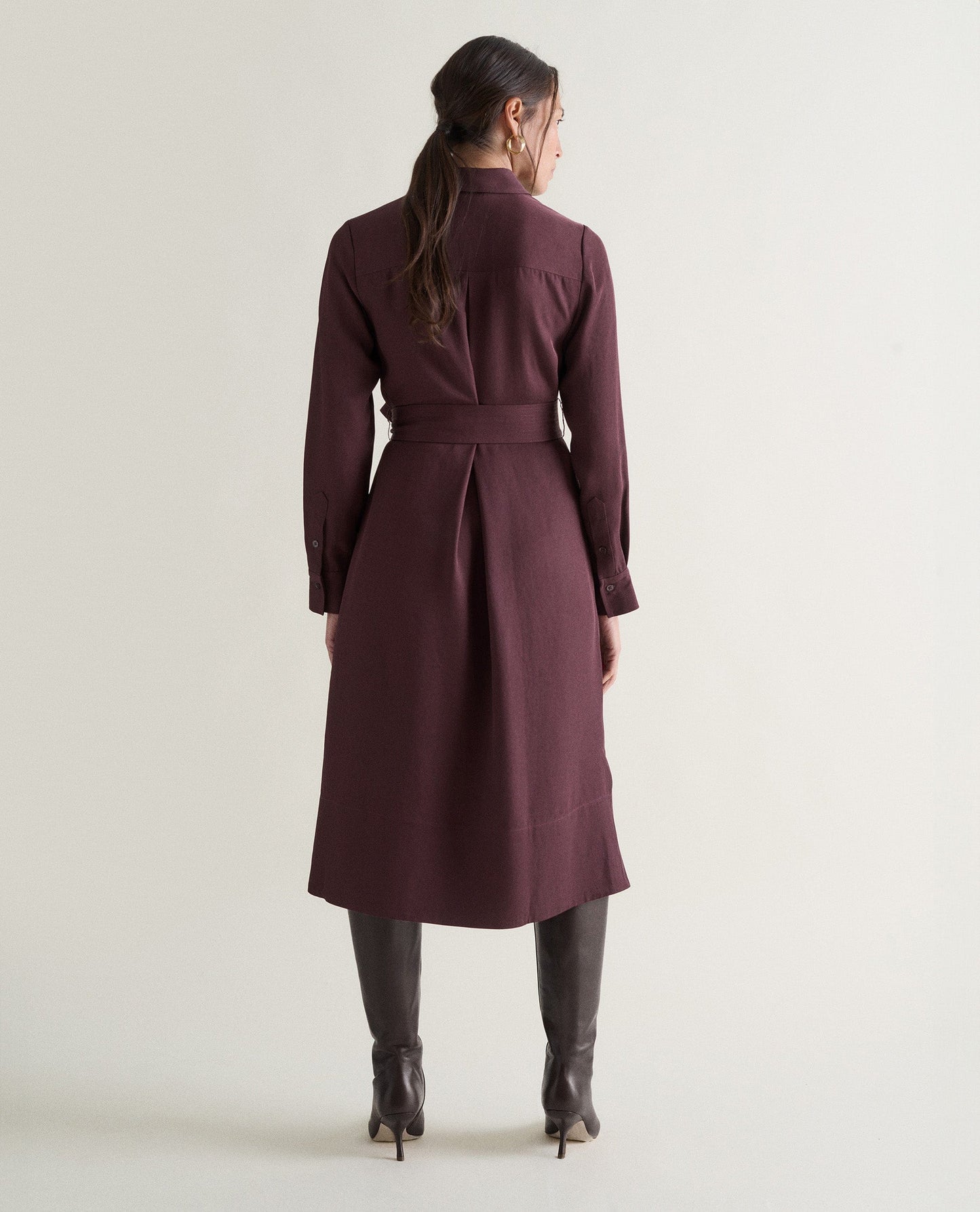 Women's NAIA™ Shirt Dress - Midnight Plum