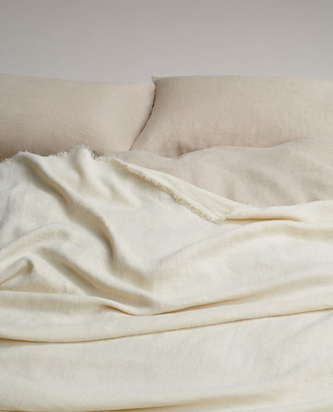 Linen and wool throw 100x200cm