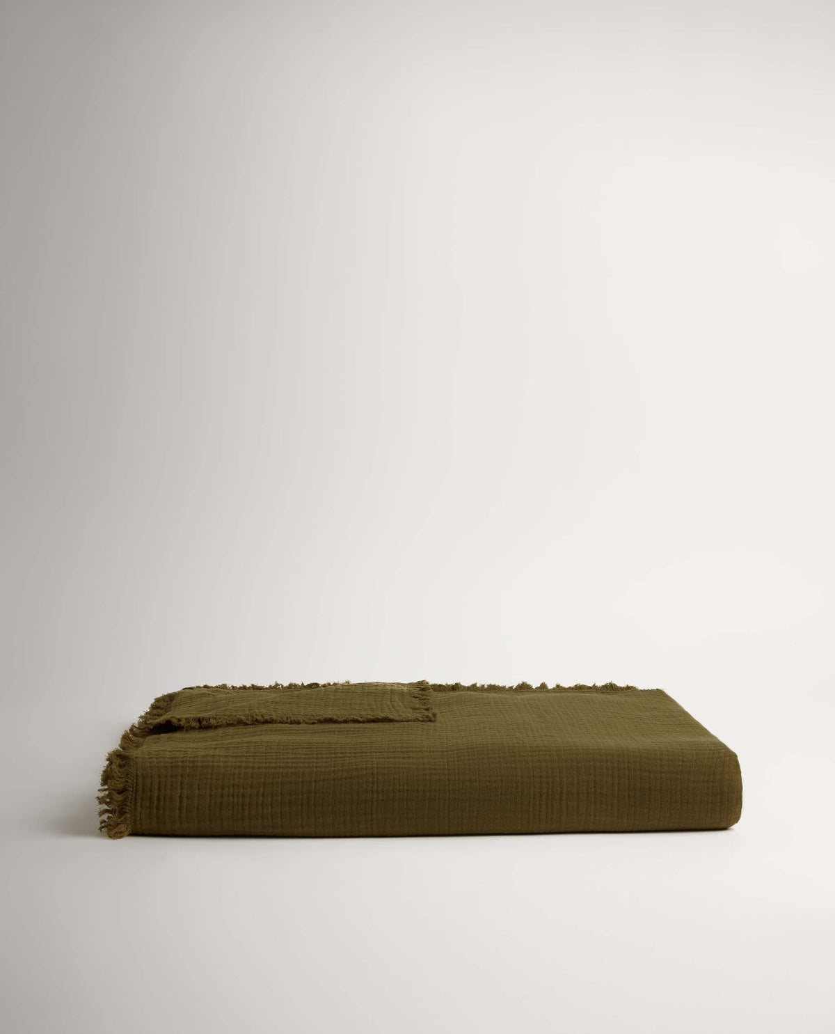 House of Grey Organic Cotton Muslin Throw - Seaweed