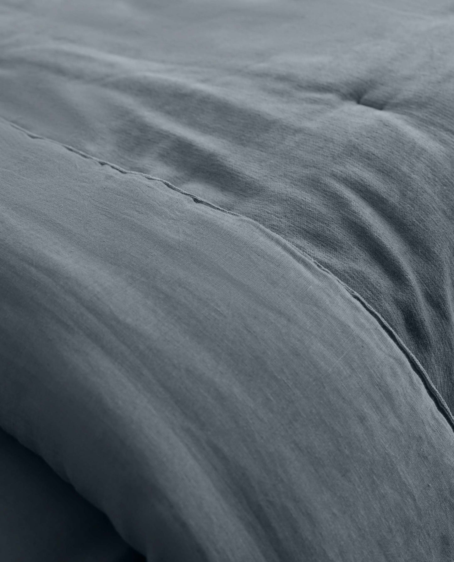 Organic Cotton Velvet Quilt - Mineral Blue