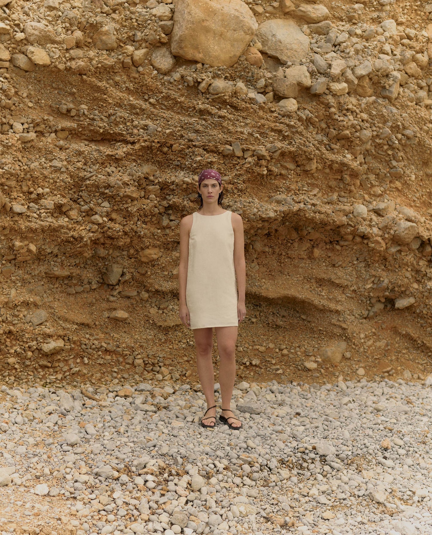 Women's Future-Linen Classic Mini Dress - Buttermilk