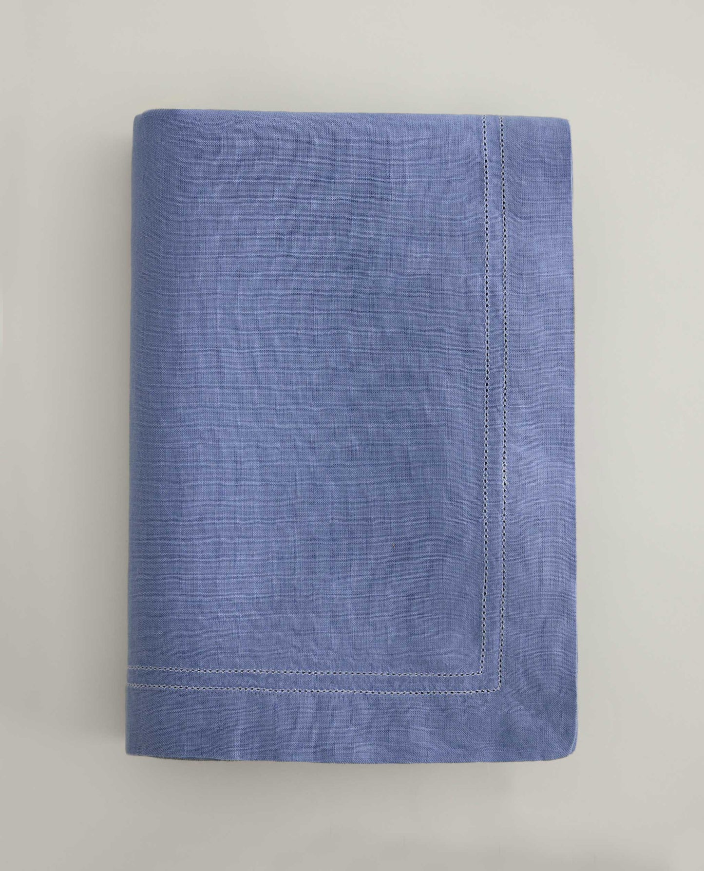 Linen Picotting Table Cloth - Denim Blue