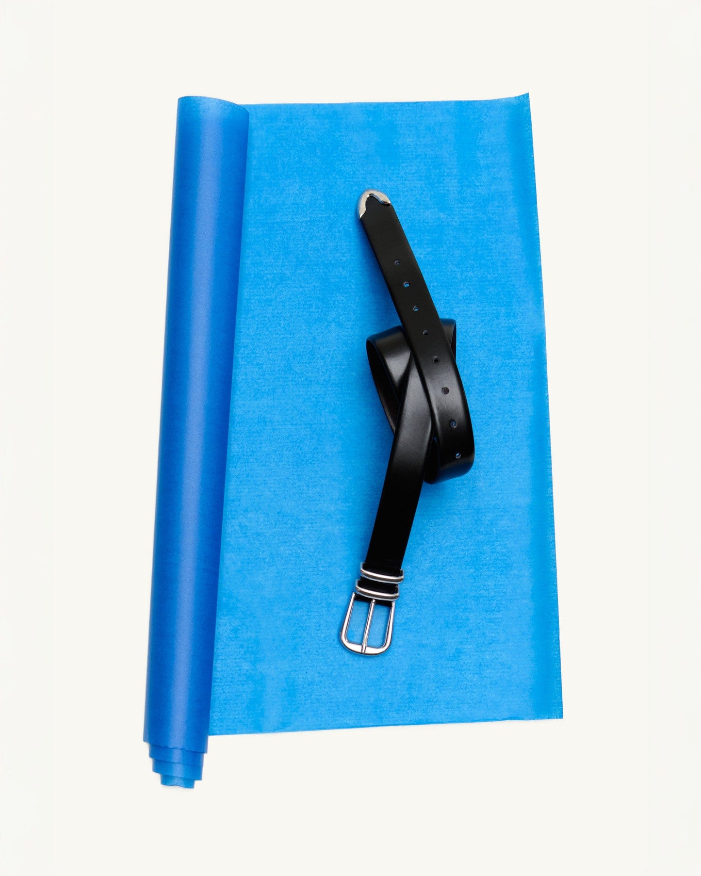 Women's Smooth Leather Wide Buckle Belt - Black