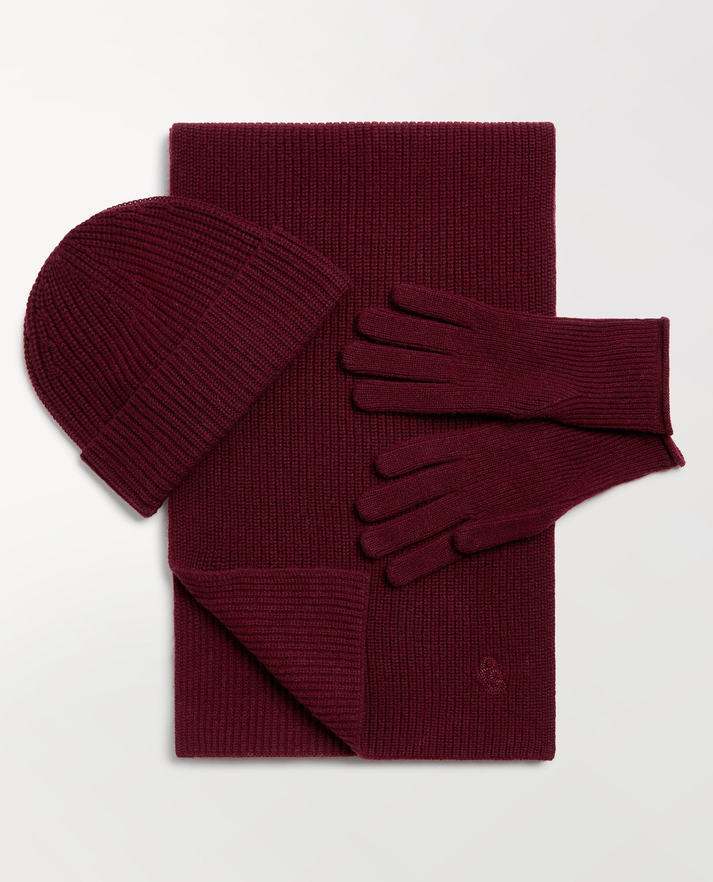 Men's Accessories Set (Beanie, Gloves & Scarf) - Oxblood