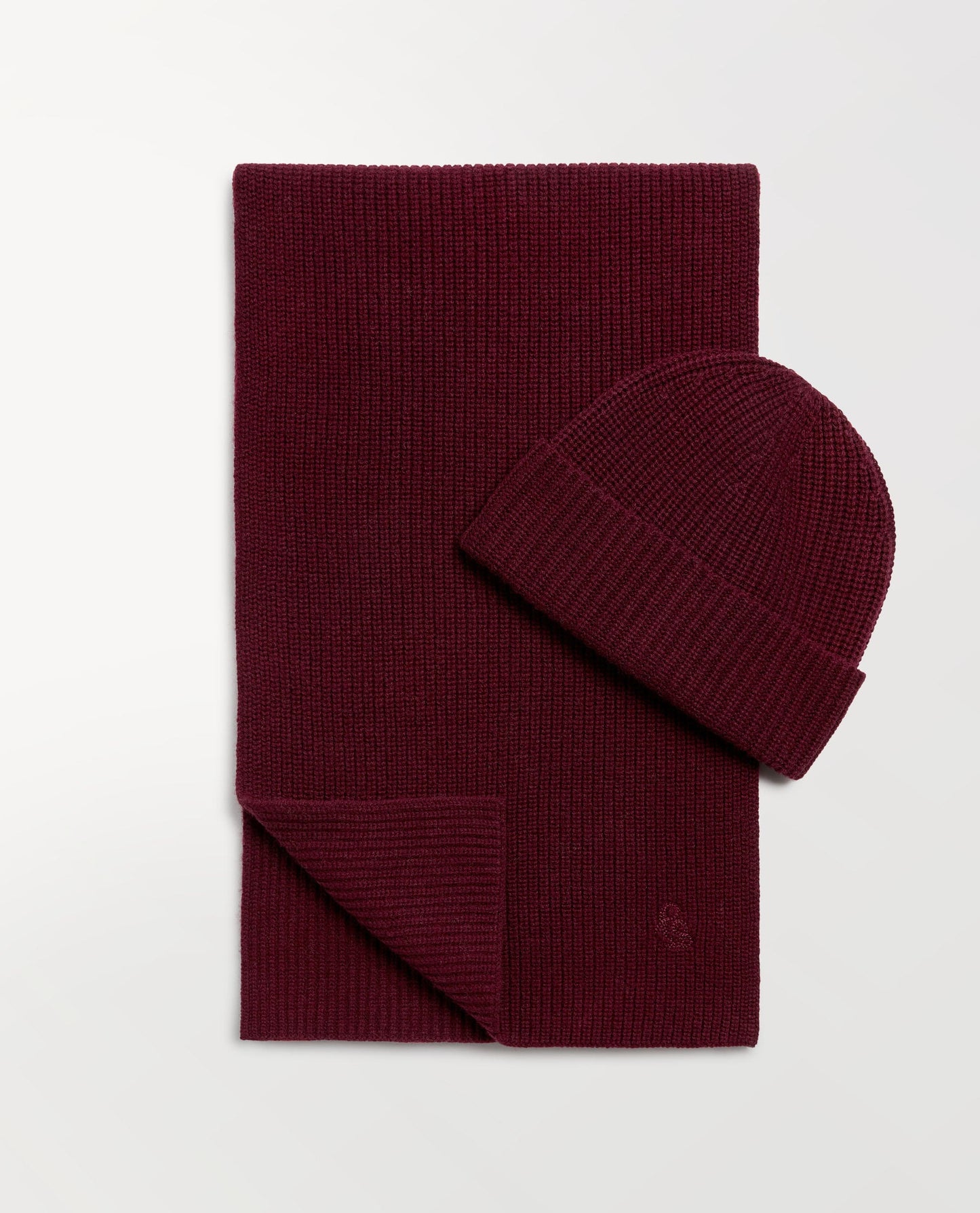 Men's Beanie & Scarf Set - Oxblood