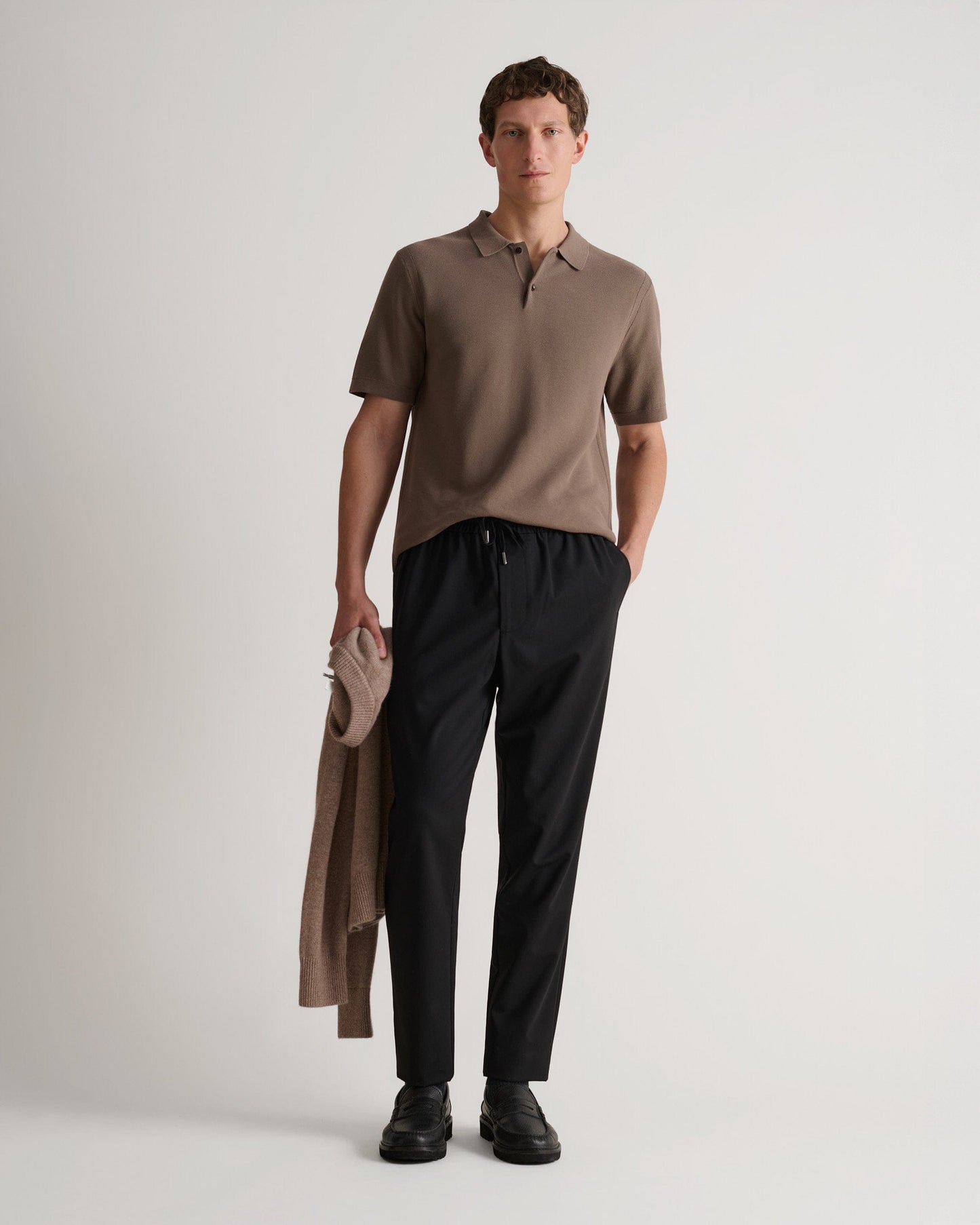 Men's Cotton Twist Pique Polo - Mole