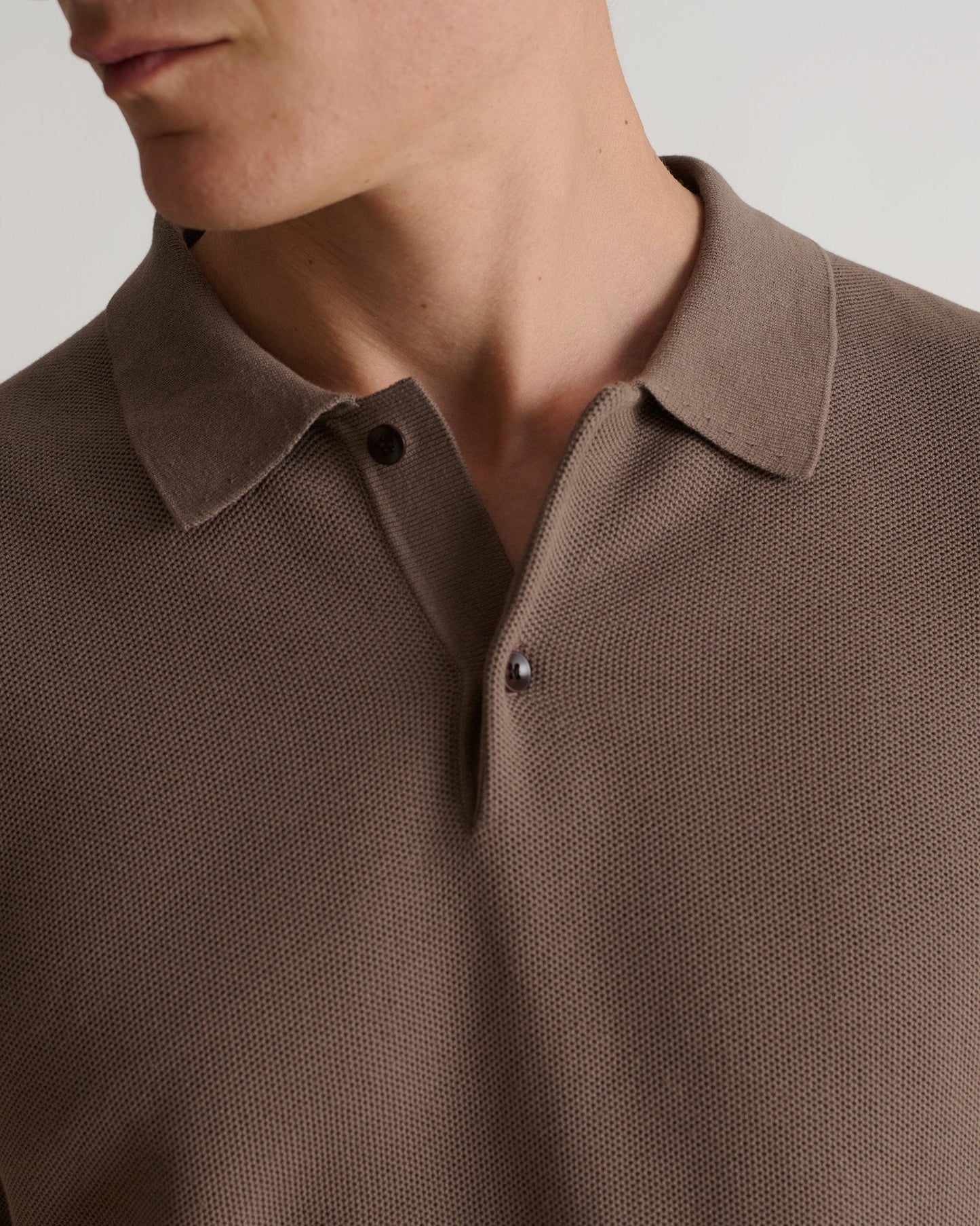 Men's Cotton Twist Pique Polo - Mole