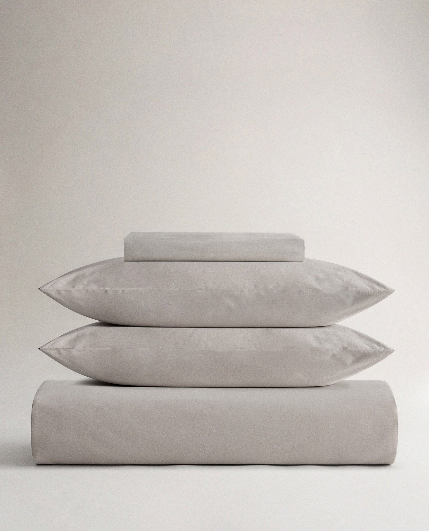 image 1 of 5 showing Rise & Fall's pebble crisp & cool duvet set in percale cotton
