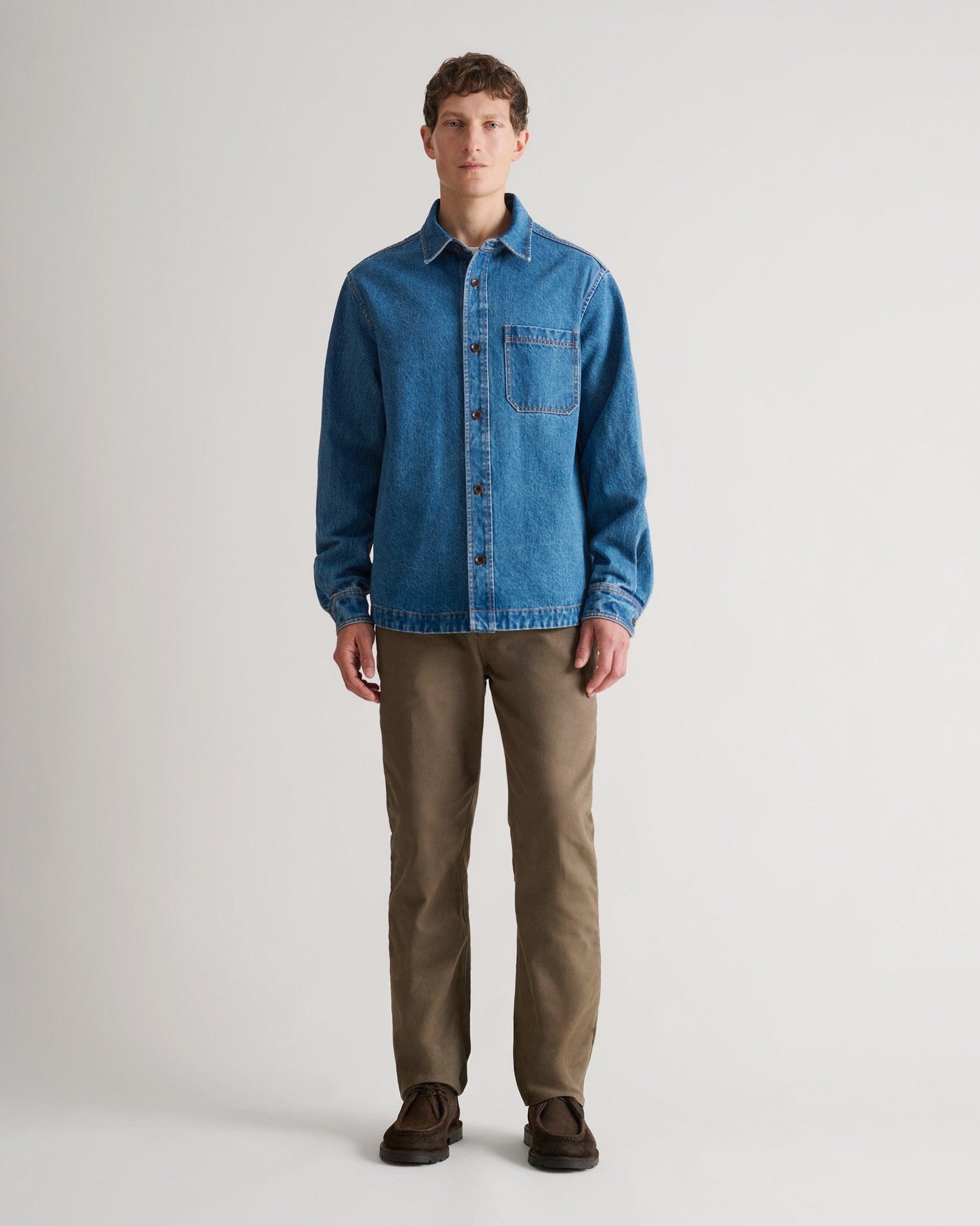 Men's Denim Overshirt - Blue Rinse