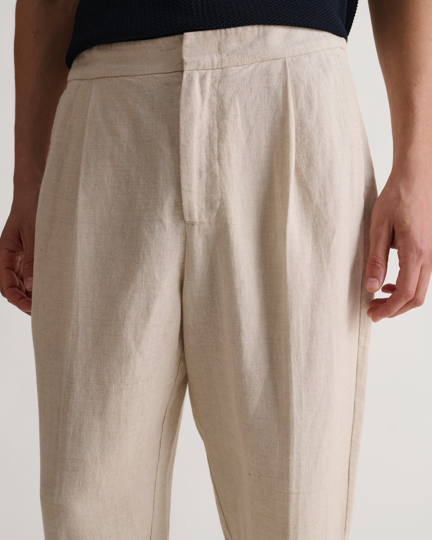 Men's European Flax™ Linen Suit Trousers - Natural