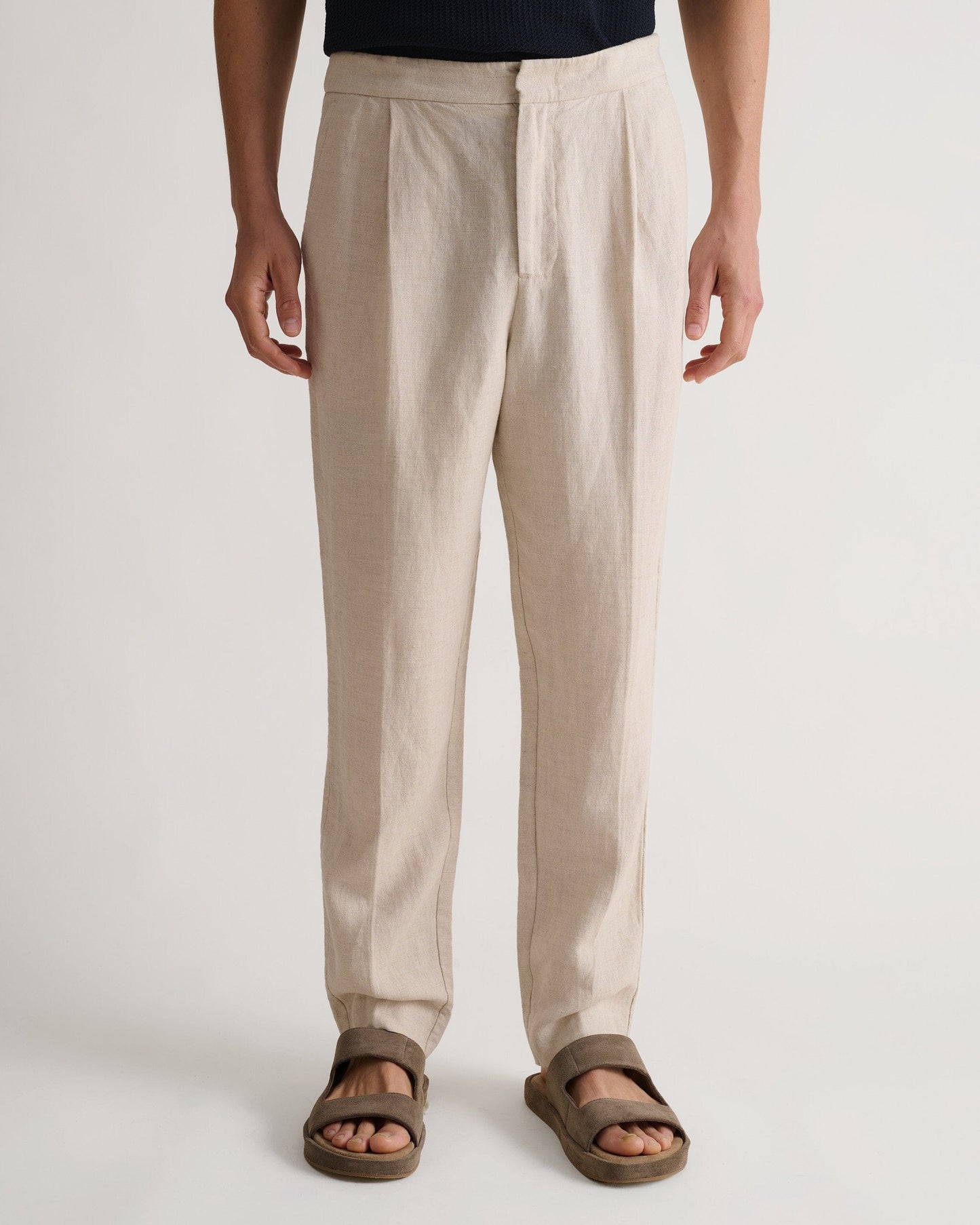 Men's European Flax™ Linen Suit Trousers - Natural
