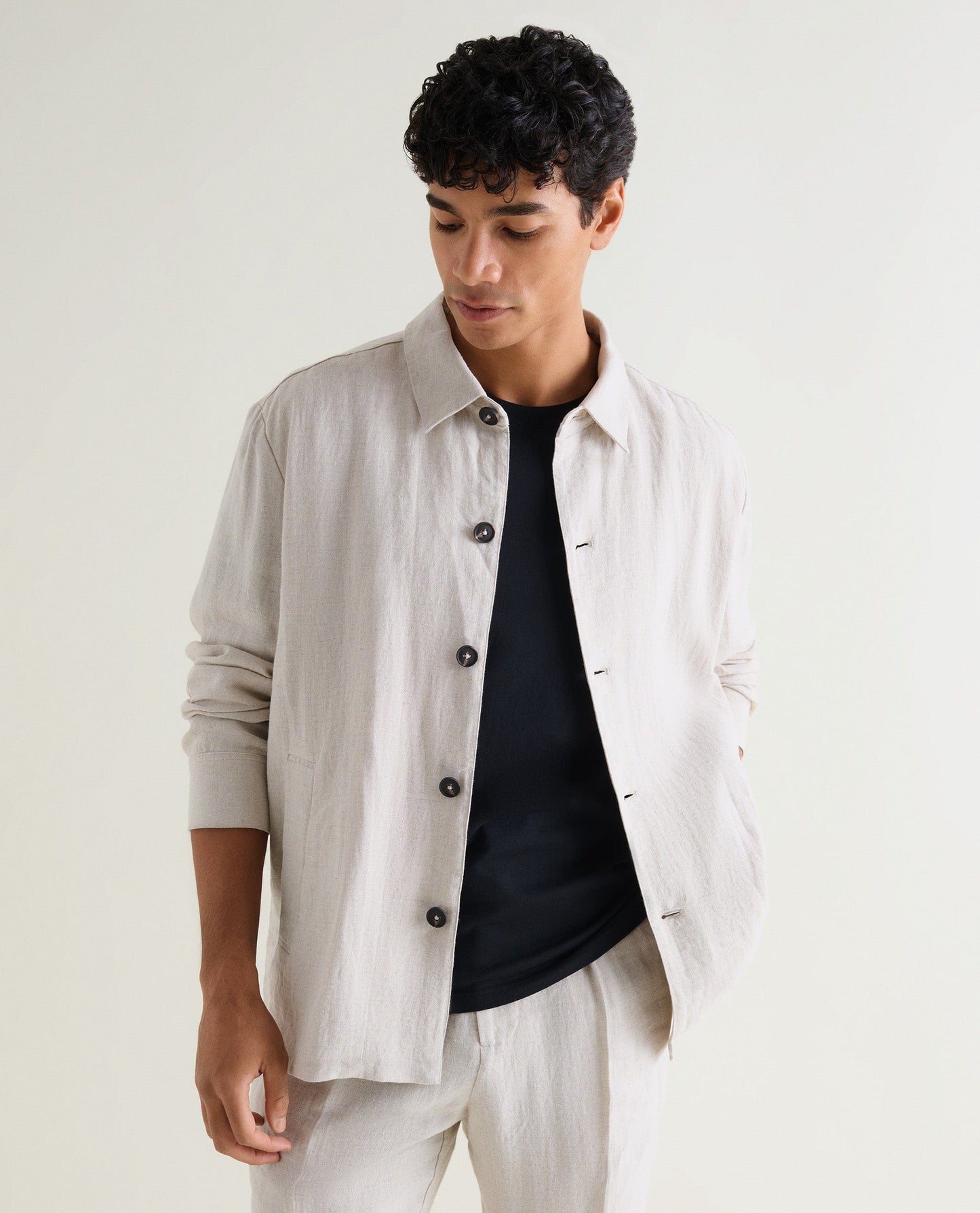 Men's European Flax™ Linen Relaxed Suit Jacket - Natural