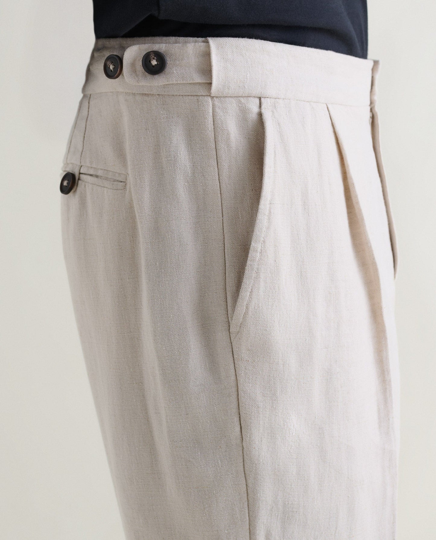 Men's European Flax™ Linen Suit Trousers - Natural