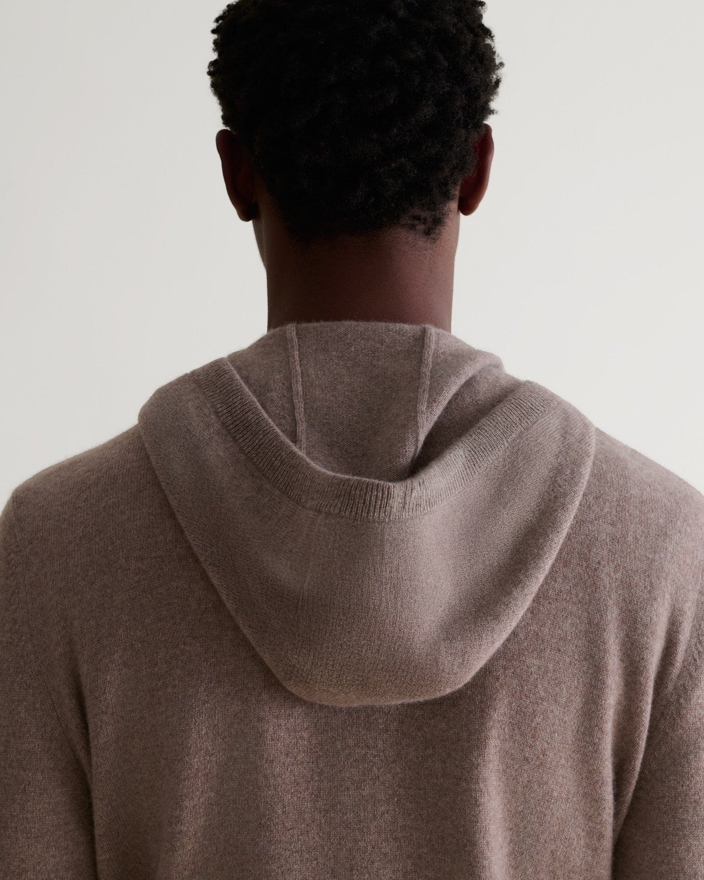 Men's Finest Cashmere Full Zip Hoodie - Toast