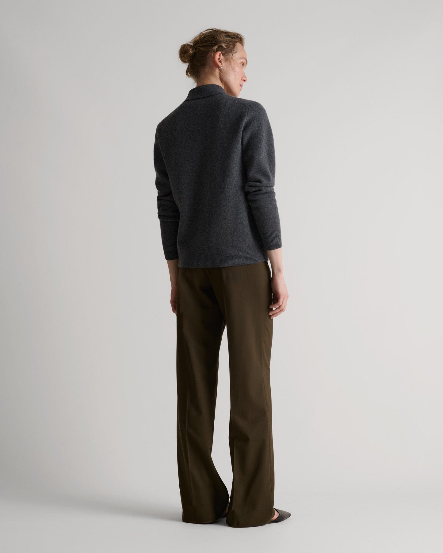 Women's Finest Cashmere Knit Jacket - Graphite