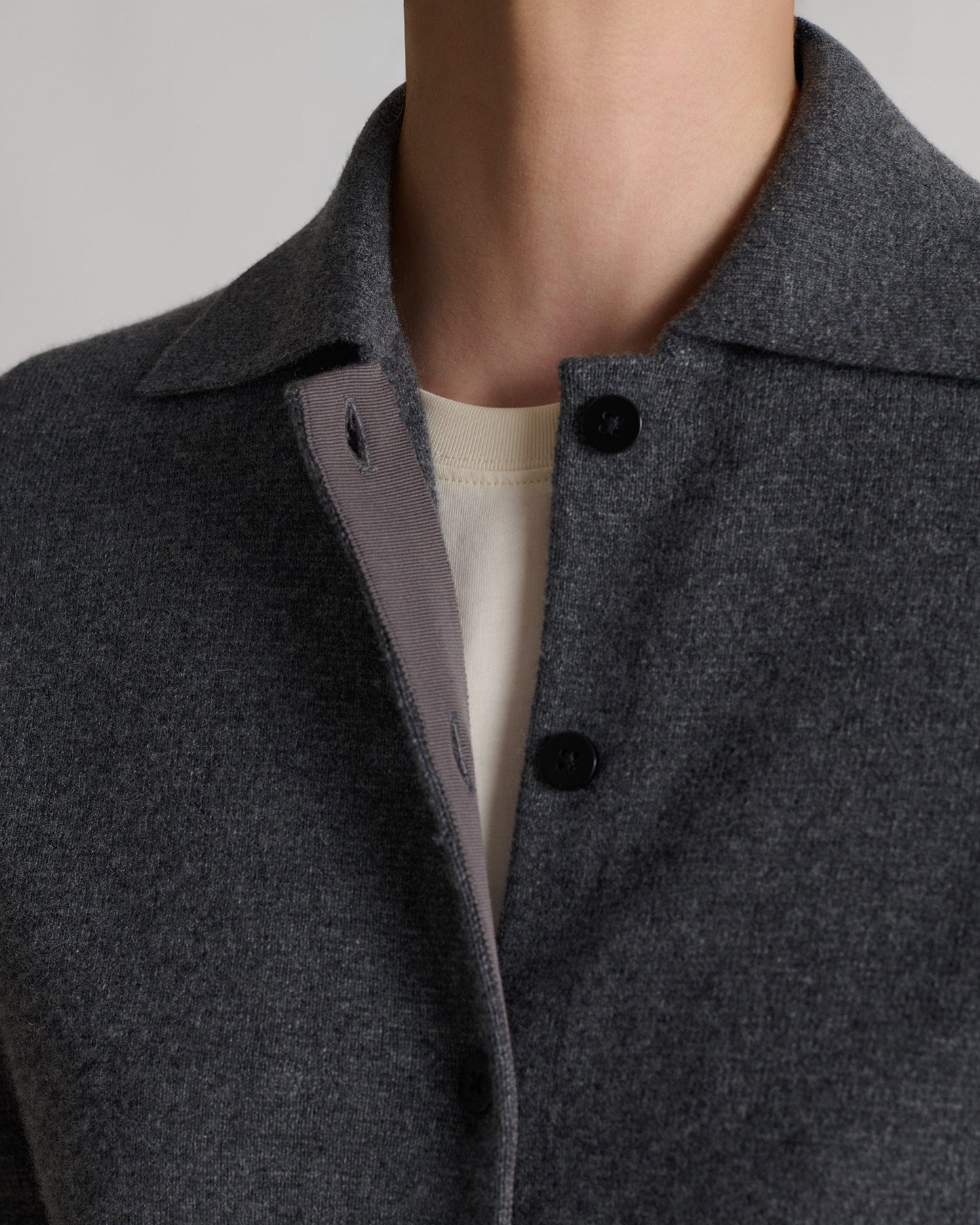 Women's Finest Cashmere Knit Jacket - Graphite