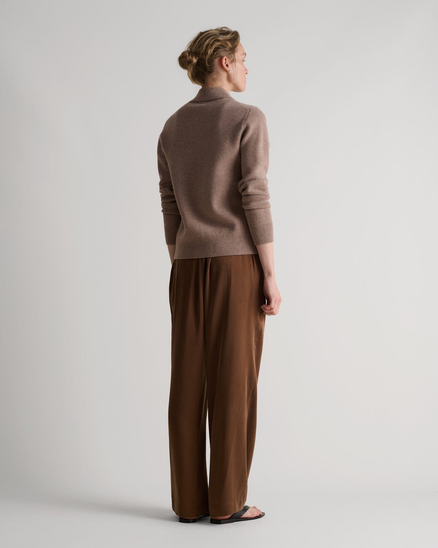 Women's Finest Cashmere Knit Jacket - Toast