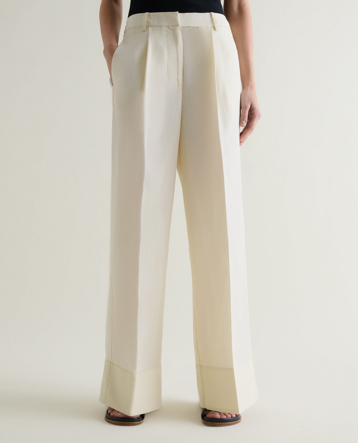 Women's Future-Linen Wide-Leg Trouser - Buttermilk