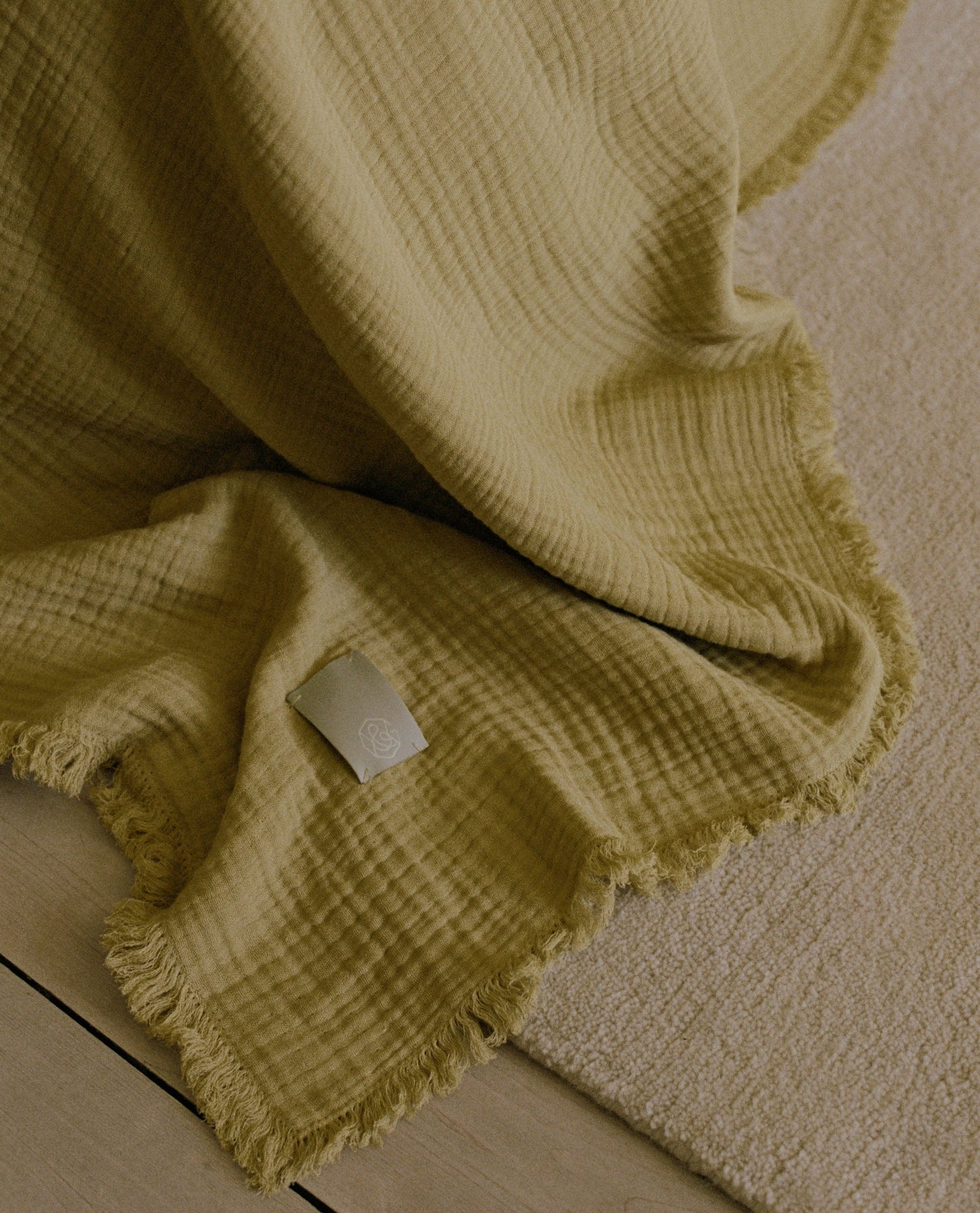 House of Grey Organic Cotton Muslin Throw - Chamomile