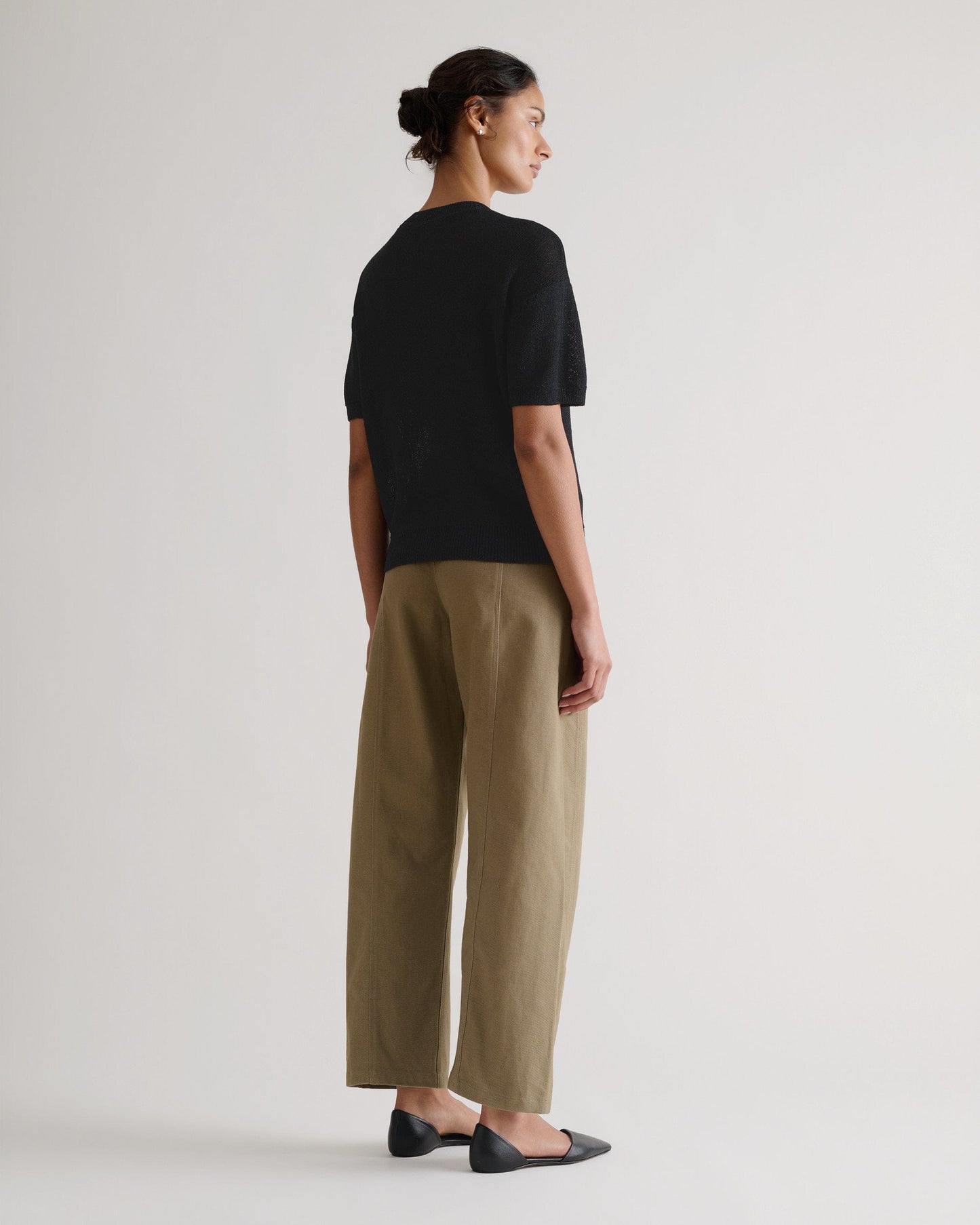 Women's Japanese Paper Yarn T-shirt - Black