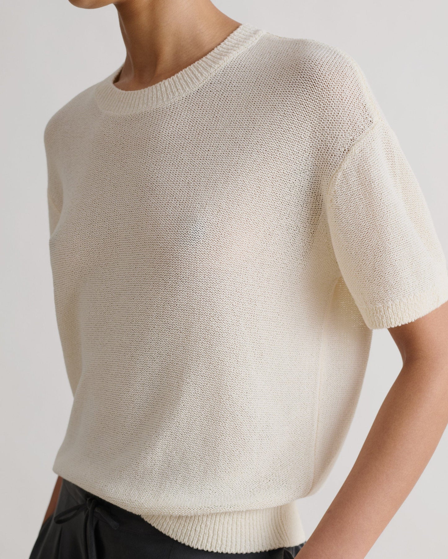 Women's Japanese Paper Yarn T-shirt - Parchment