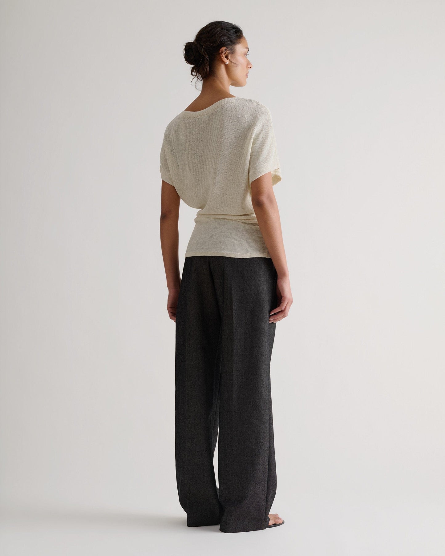 Women's Japanese Paper Yarn Twist Top - Parchment