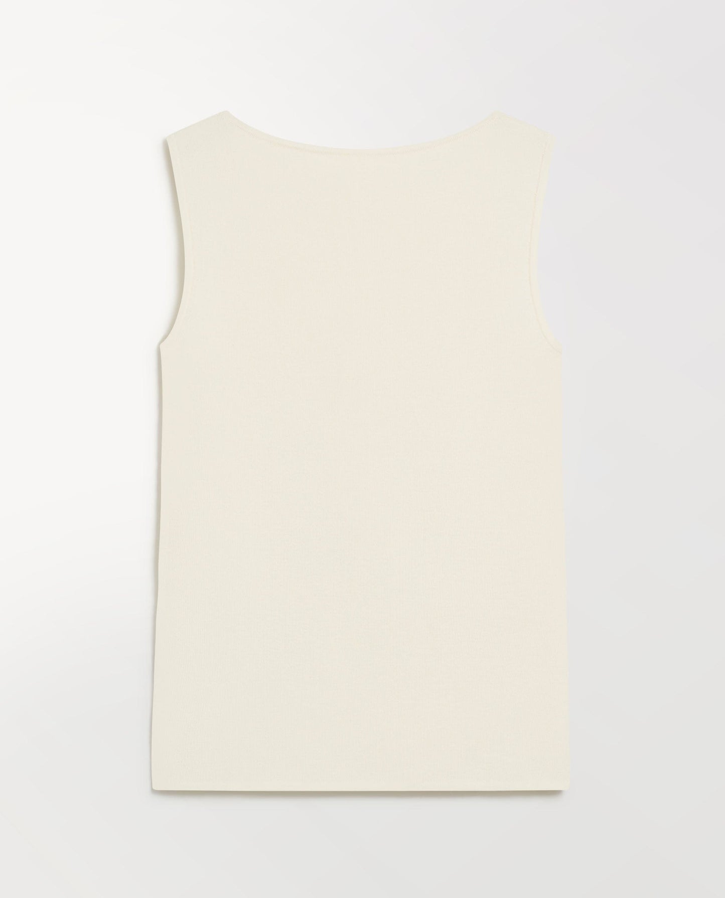 Women's Merino Wool Straight Neck Vest - Buttermilk