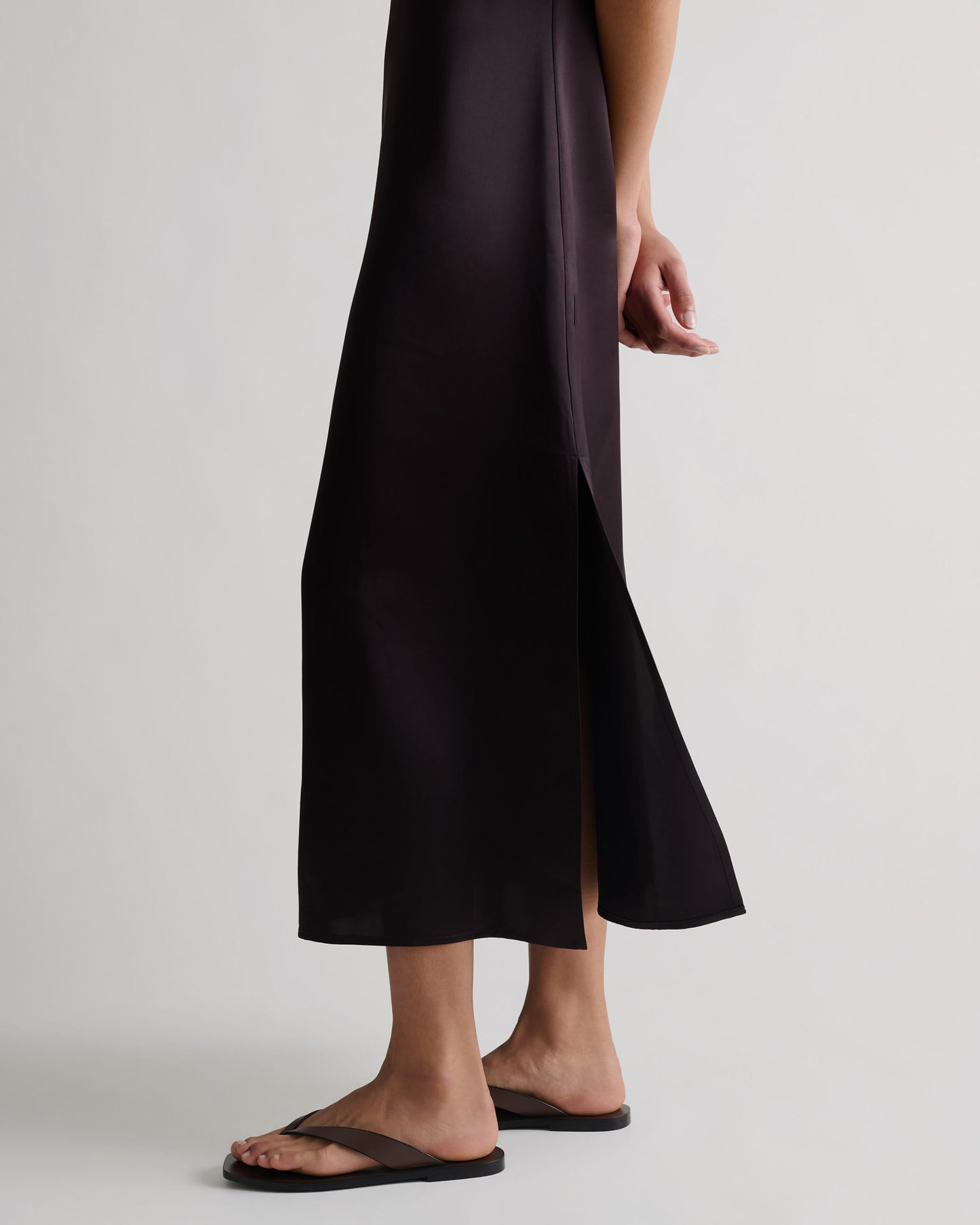 Women's NAIA™ Liquid Satin Sleeveless Dress - Chocolate