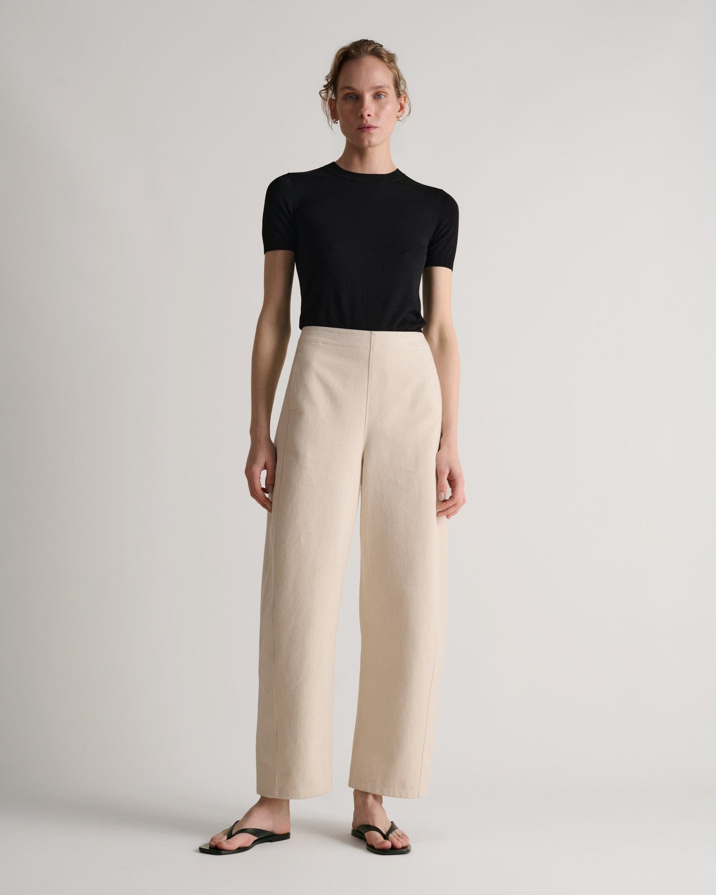 Women's Organic Cotton Barrel Leg Jean - Bone