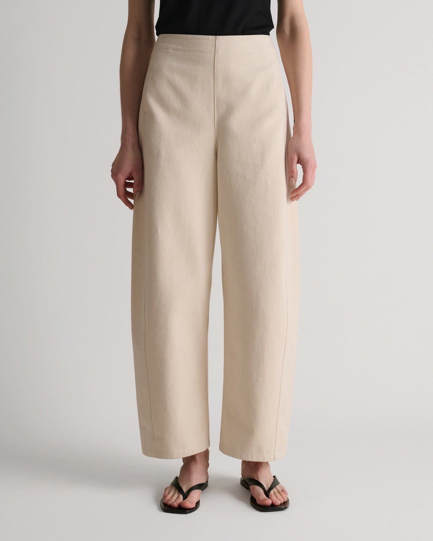 Women's Organic Cotton Barrel Leg Jean - Bone