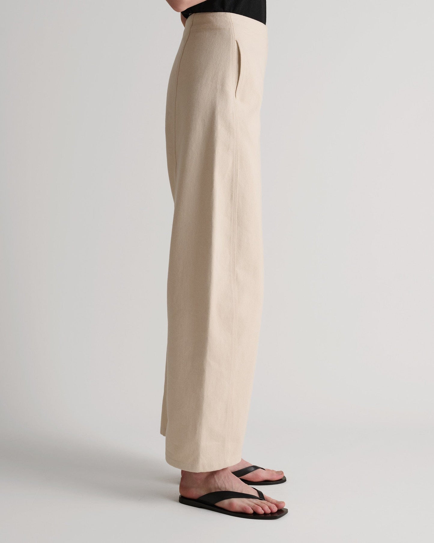 Women's Organic Cotton Barrel Leg Jean - Bone