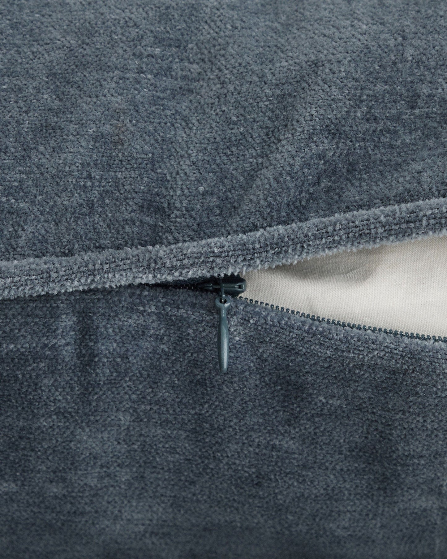 Velvet Lumbar Cushion Cover - Mineral Blue