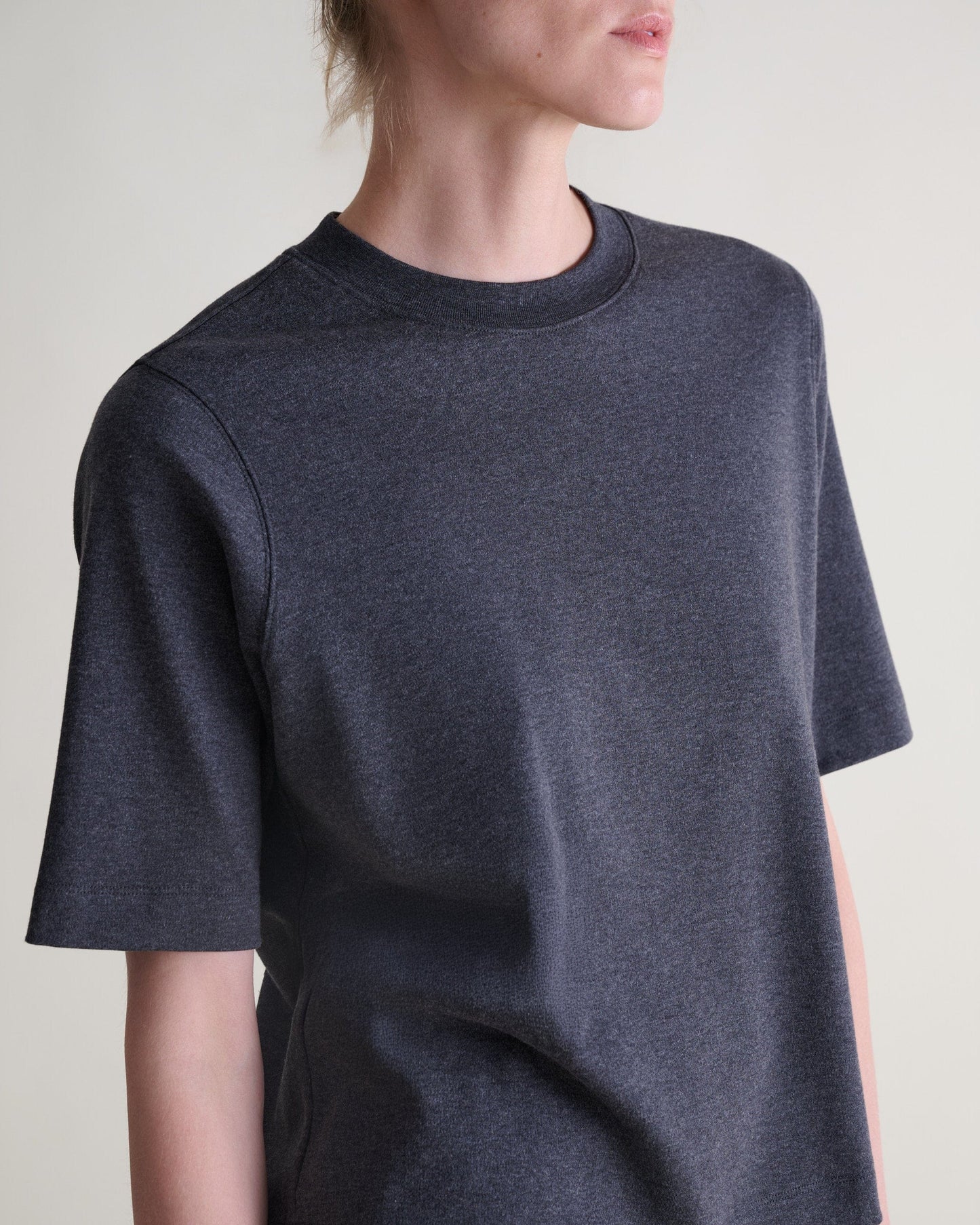Women's Boxy Cotton T-shirt - Charcoal