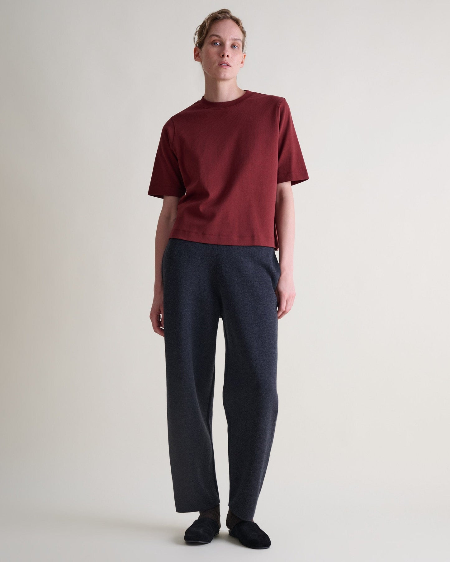 Women's Boxy Cotton T-shirt - Russet