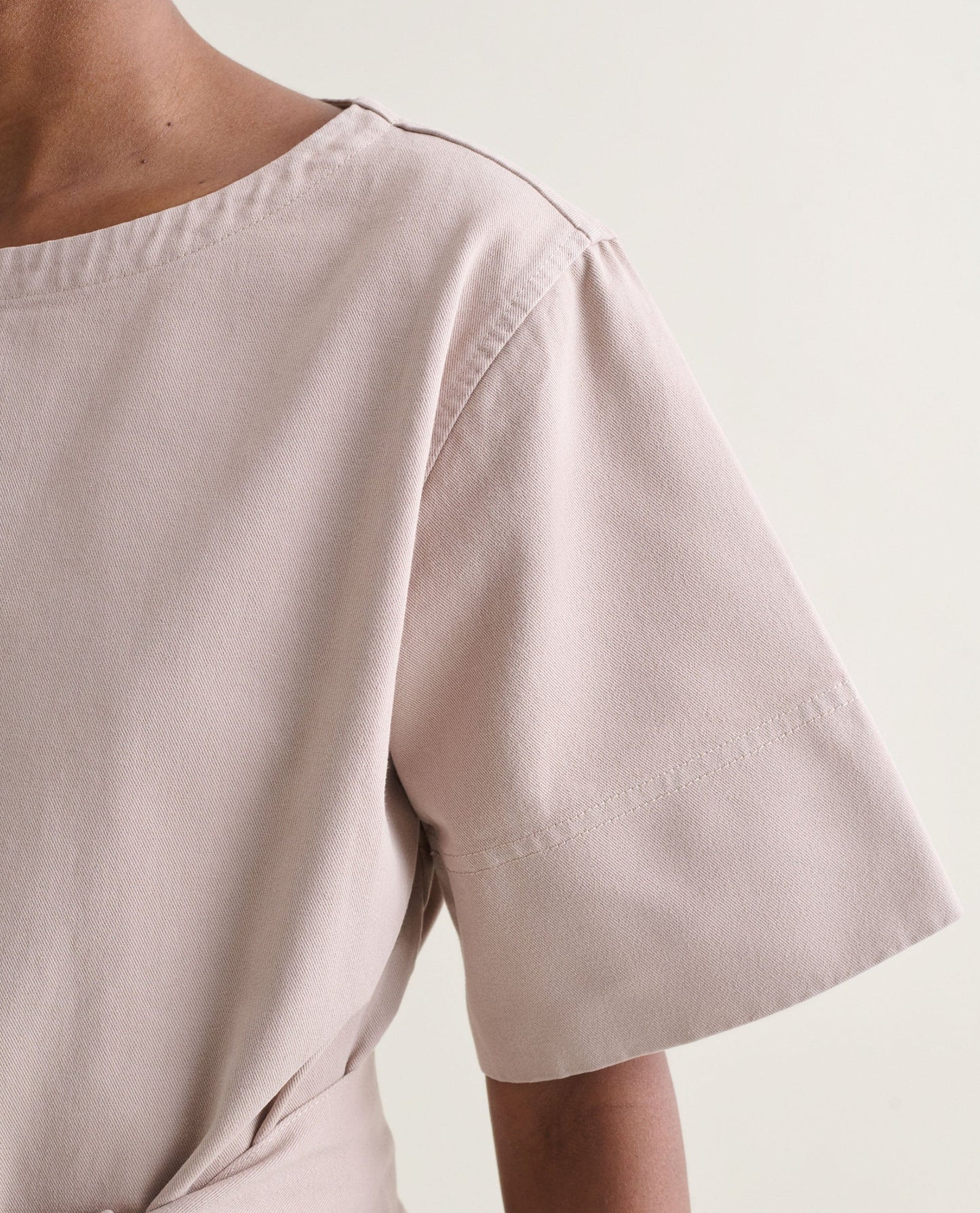 Women's Organic Denim Belted Dress - Ash