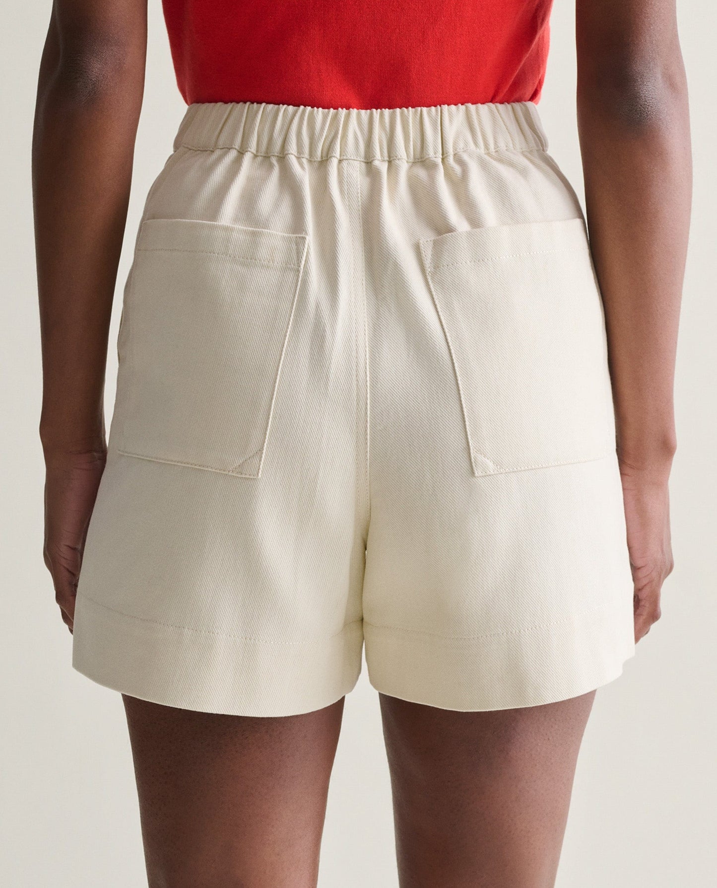 Women's Organic Denim Shorts - Parchment