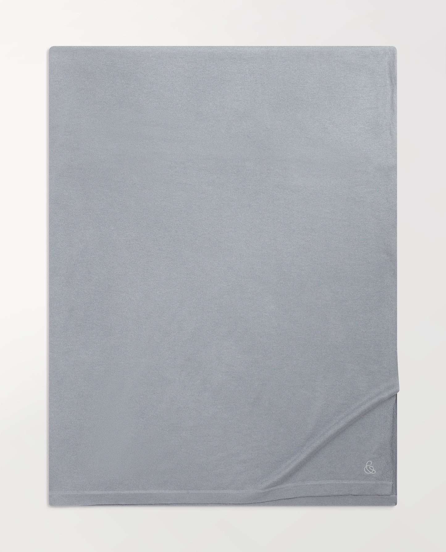 Oversized Silk-Cashmere Wrap - Ash Blue