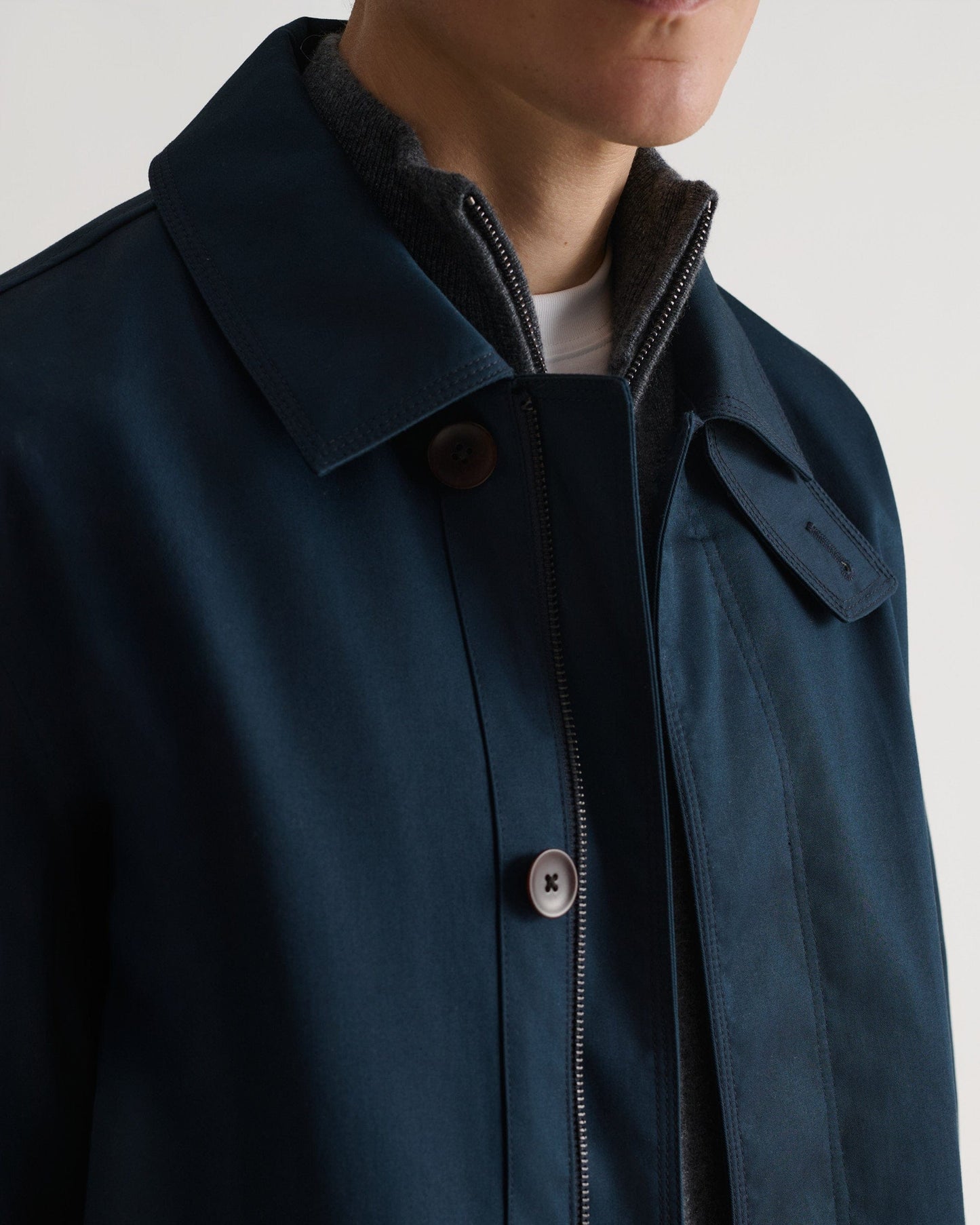 Men's Showerproof Rain Mac - Navy