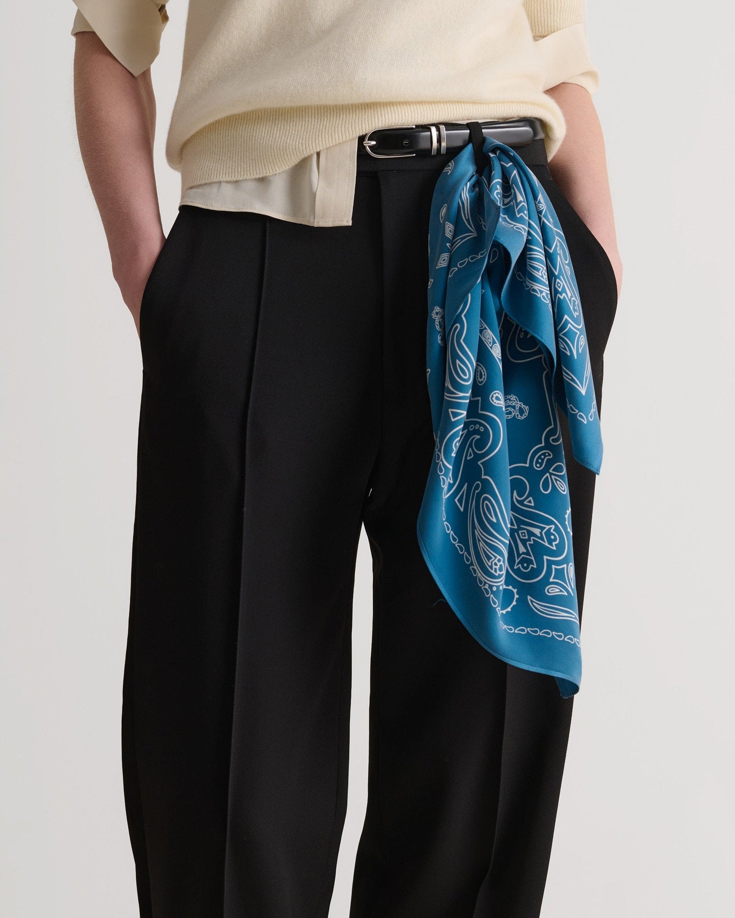 Silk Bandana - Ocean Blue