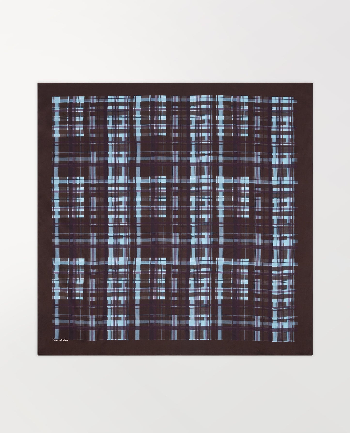 Silk Check Printed Scarf - Blue