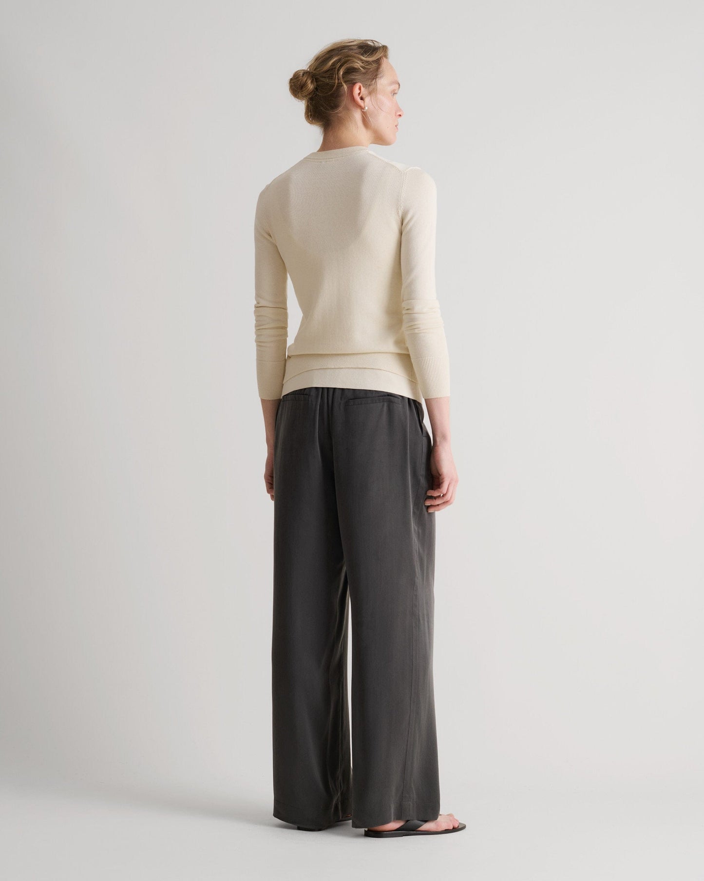 Women's Silk-Cotton Cardigan - Buttermilk