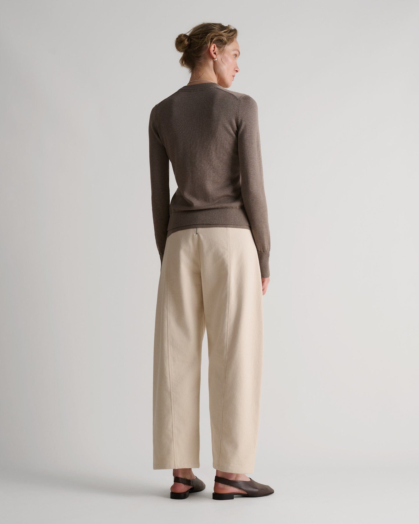 Women's Silk-Cotton Cardigan - Mole